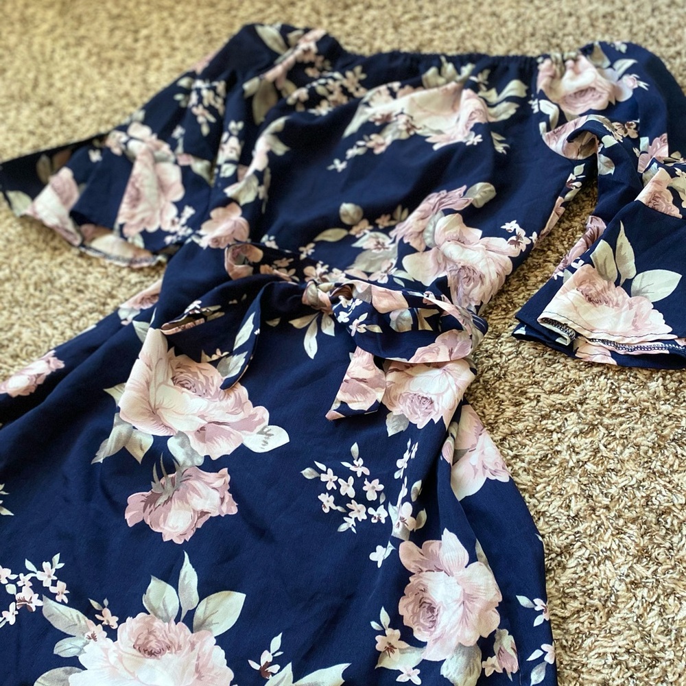 Blue Floral Dress Size Medium